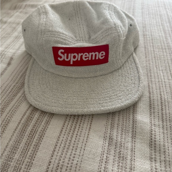 Supreme Other - Supreme Light Gray Hat with Red Logo
